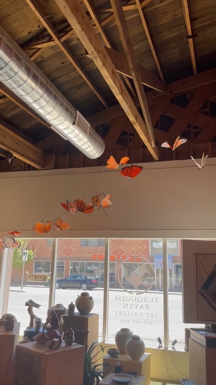The Monarch Butterfly paintings are now on display at Turquoise Raven!

We had such a wonderful time during our Monarch Butterfly painting class. Those young artists created beautiful butterflies while learning about these amazing pollinators. Several parents joined in too, making it a fun and memorable experience for everyone.

The kids were curious, enthusiastic, and impressively knowledgeable about Monarch butterflies. It was inspiring to see their creativity and excitement for nature!

After their time at Turquoise Raven, these butterfly paintings will travel to the public libraries in Cortez, Dolores, and Mancos, continuing to spread awareness about the importance of protecting our pollinators.

Be sure to stop by and enjoy these colorful creations while they're on display!